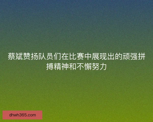 蔡斌赞扬队员们在比赛中展现出的顽强拼搏精神和不懈努力
