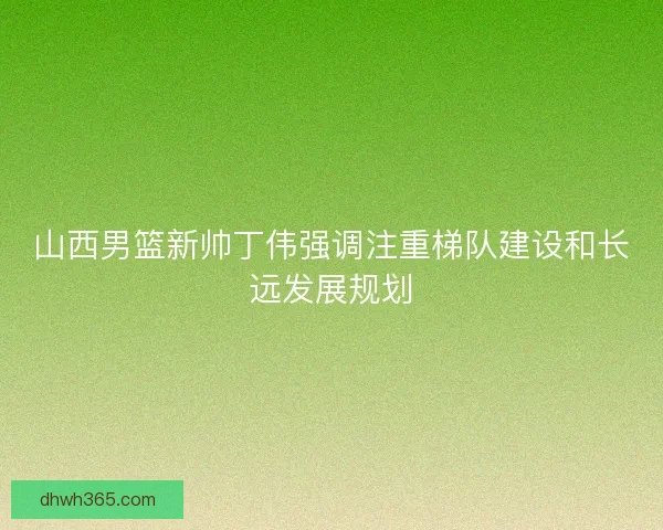 山西男篮新帅丁伟强调注重梯队建设和长远发展规划 山西男篮新帅丁伟强调注重梯队建设和长远发展规划